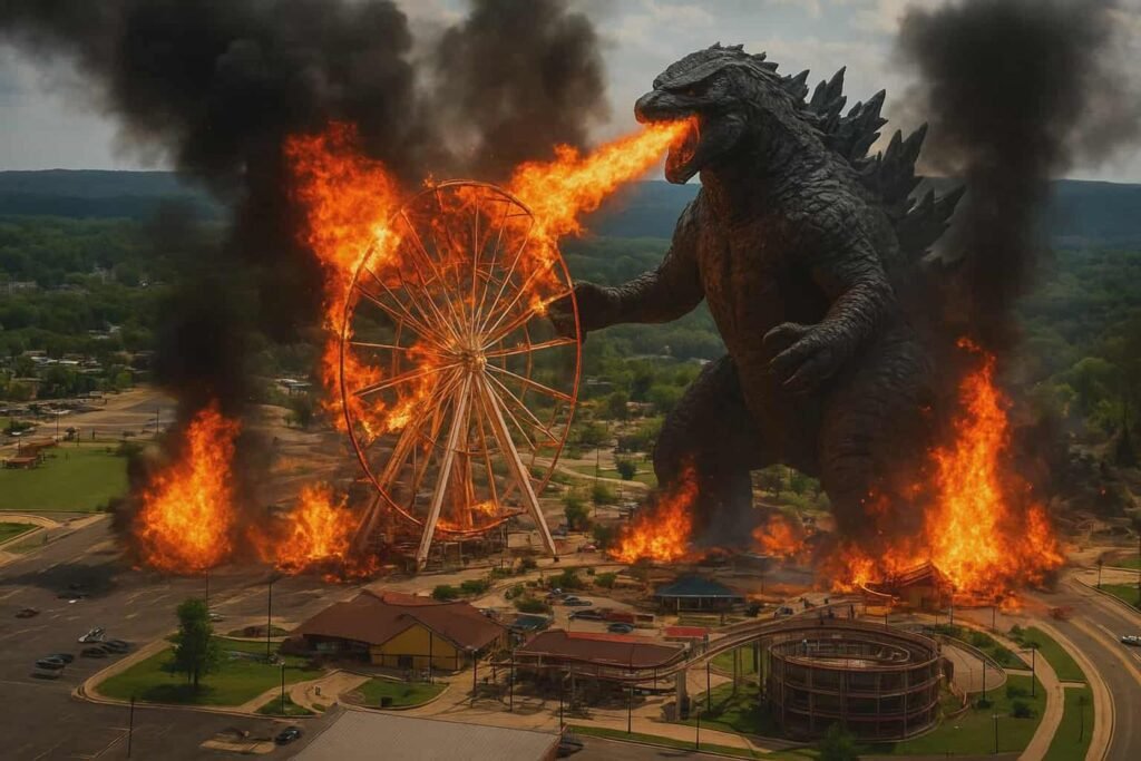 Branson Ferris Wheel Meets Its Match: Godzilla Declares Himself "King of the Ozarks"